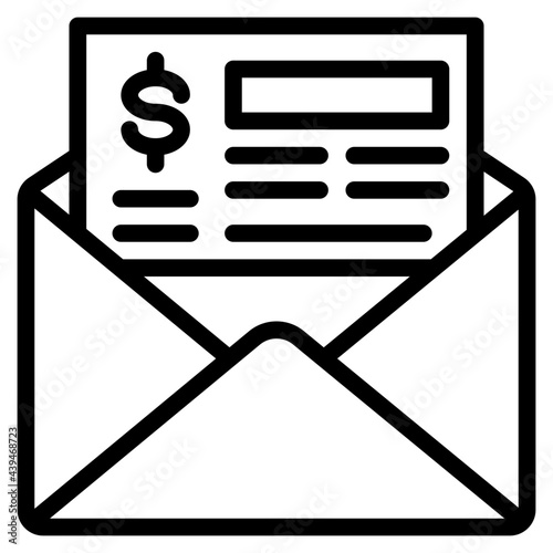 mail outline style icon