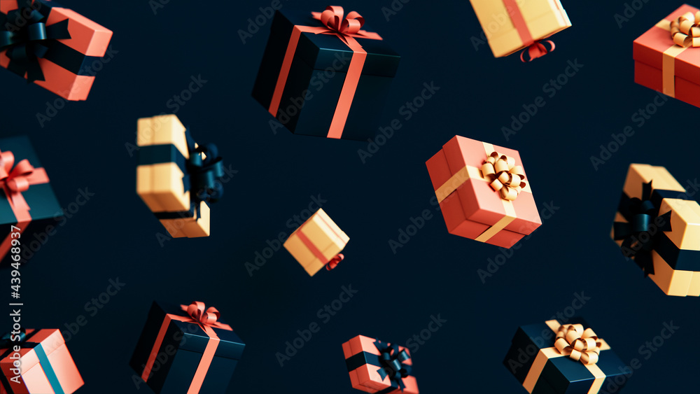 © Jakub & Jedrzej Krzyszkowski/Stocksy - Falling Christmas Gifts