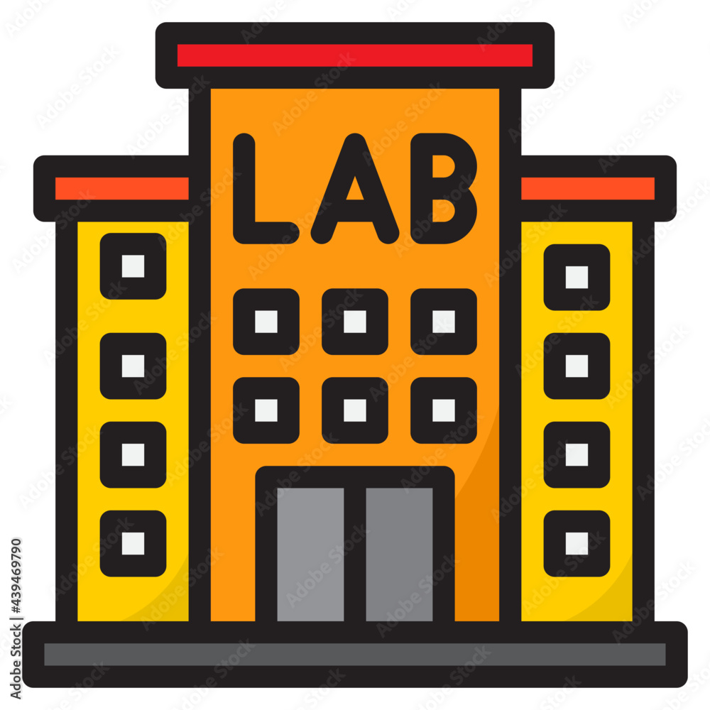 laboratory color line style icon