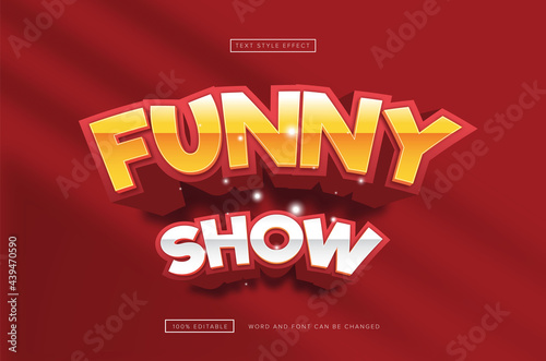 Funny show text effect editable premium free download