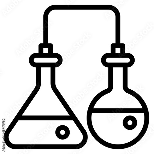 lab outline style icon