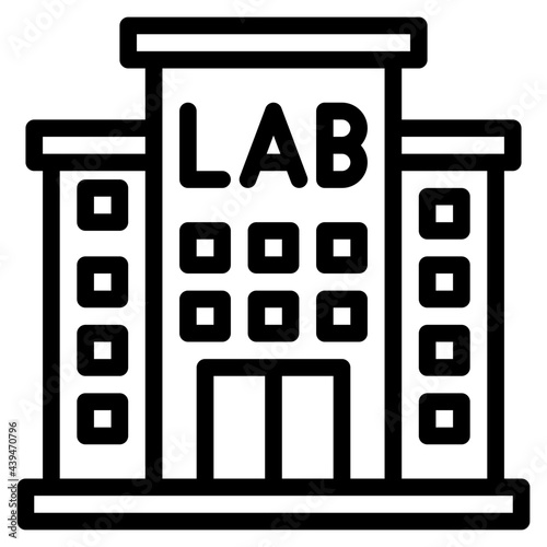 laboratory outline style icon