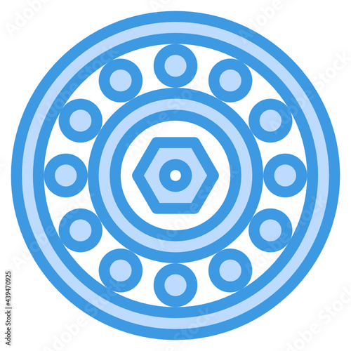 Bearing blue line icon