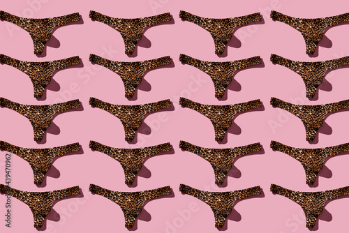 mosaic of leopard thongs photo