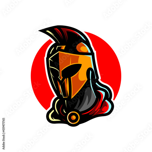 KNIGHT HEAD E SPORT MASCOT LOGO