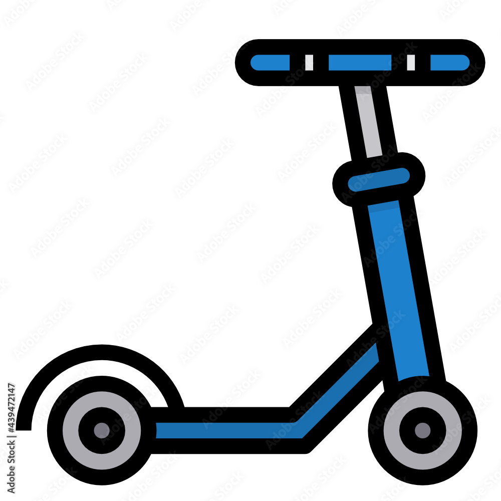 Kick Scooter line icon