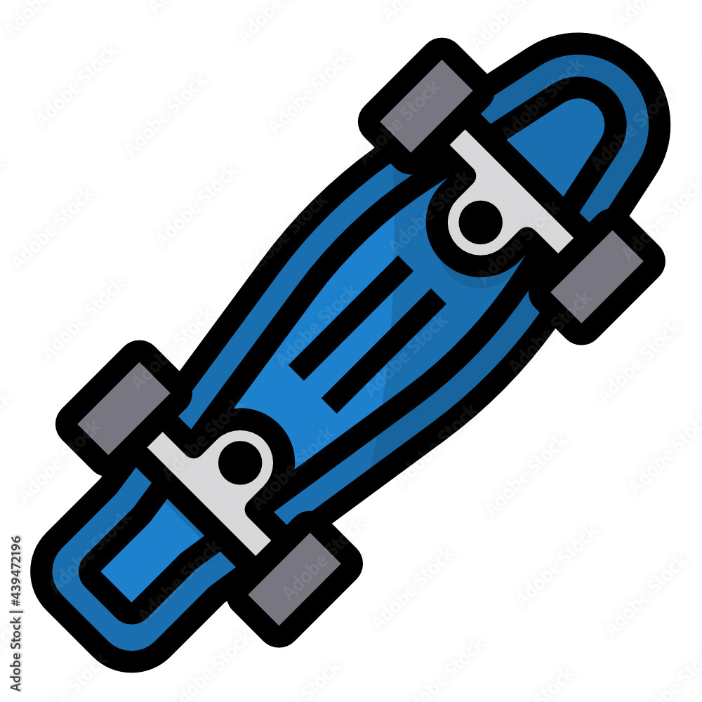 Skateboard line icon