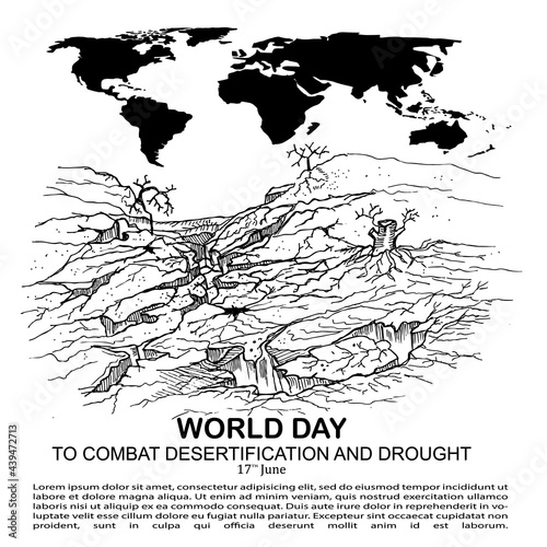 World day to combat desertification and drought  poster and banner
