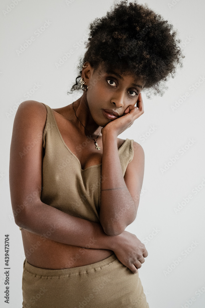 Portrait Of A Young Afro Woman Portrait Of A Young Afro Woman