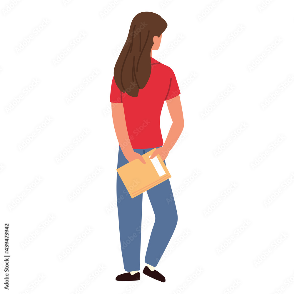 woman with folder woman with folder