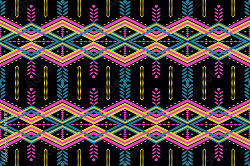 Vector,illustator,Geometric ethnic ikat seamless pattern,Patterns design for fabric,wallpaper,background,wall,tile,carpet,wrapping,clothing,batik,Abstract ethnic geometric pattern