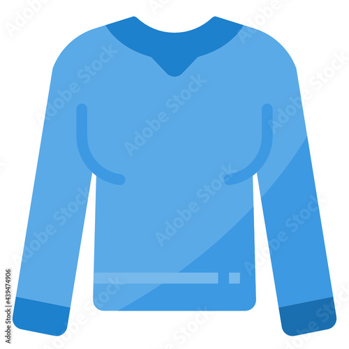 Cardigan flat icon
