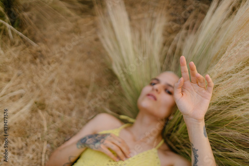 non binary gender portraiture in the pasture