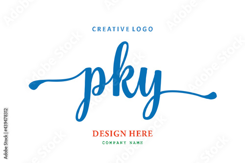 PKY Lettering logo is simple, easy to understand and authoritative photo