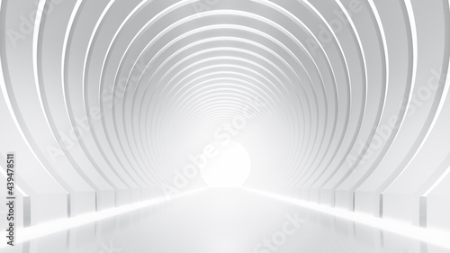 Abstract Futuristic empty floor and room Sci-Fi Corridor With light for showcase,room,interior,display products.Modern Future cement floor and wall background technology interior concept.3d render