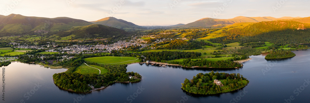 Derwentwater and Keswick Aerial the Lake District Derwentwater and Keswick Aerial the Lake District