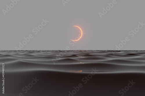 Eclipse over the ocean