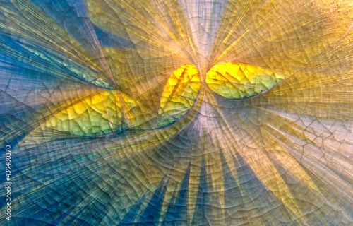 macro of crystalline pottery glaze on a handmade vase