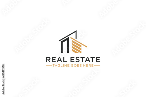 Letter N for Real Estate Remodeling Logo. Construction Architecture Building Logo Design Template Element.