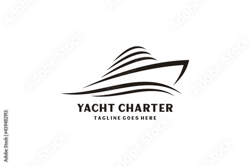 Yacht / Cruise Logo design inspiration with minimalist art style.