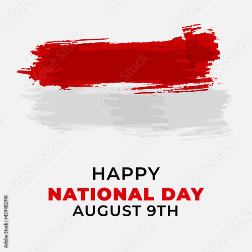 Singapore national day, Patriotic Singapore flag banner post concept for august 9, Vector