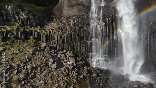 Iceland Waterfall Bjarnarfoss Aerial Drone photo