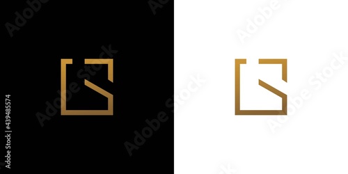 Modern and sophisticated GS initials logo