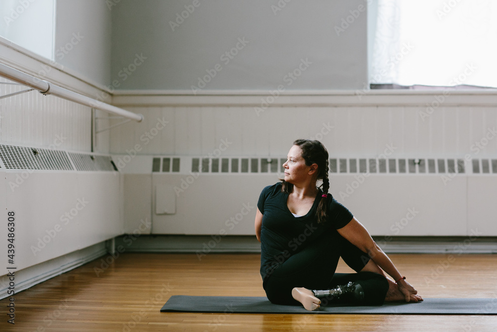Woman Yogi Amputee