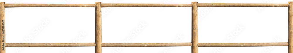 cadre bois de clôture, fond blanc 