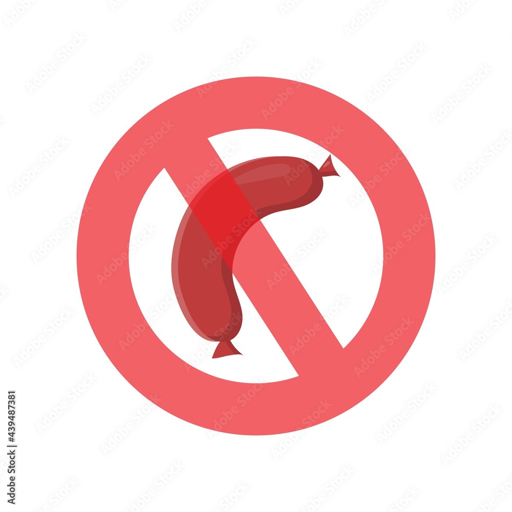 Vector illustration against meat in flat style Vector illustration against meat in flat style