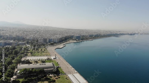 Wallpaper Mural European seaport and old Macedonian capital city that Salonica Greece Drone footage 4k Torontodigital.ca