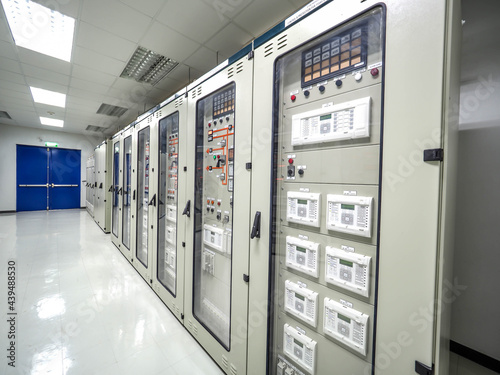 Local control panel of electrical switchgear 115 Kv.