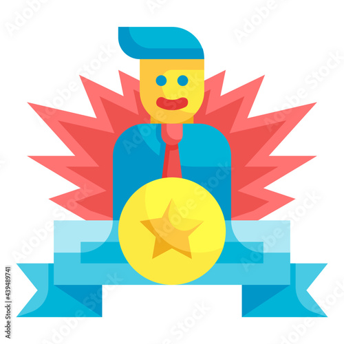 outstanding flat icon