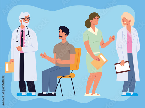 doctor and patients