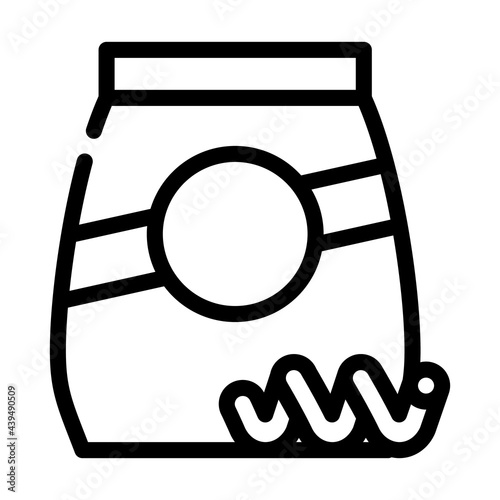 collentani pasta line icon vector. collentani pasta sign. isolated contour symbol black illustration