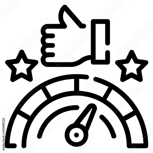 speedometer outline icon