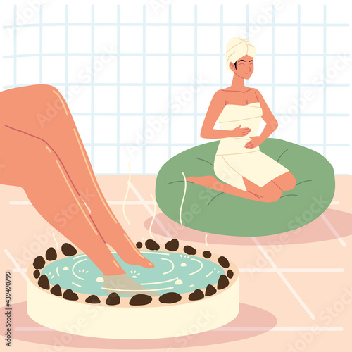 woman legs relaxing
