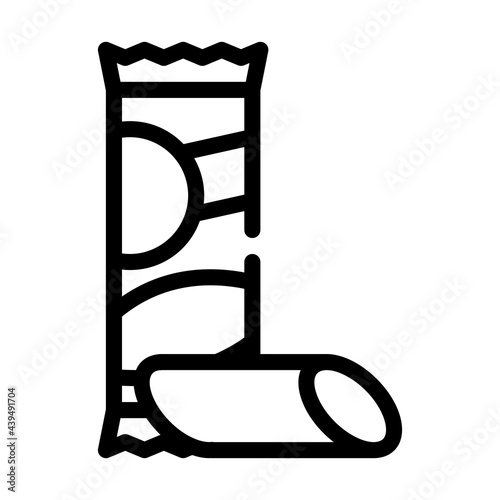rigatoni pasta line icon vector. rigatoni pasta sign. isolated contour symbol black illustration