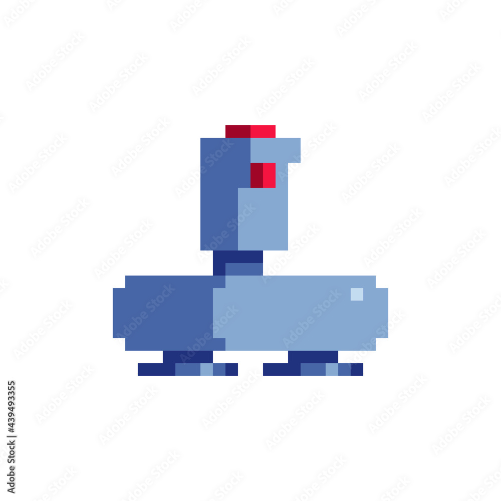 Joystick icon. Pixel art. Flat style. Old school computer graphic design. 8-bit sprite. Retro 80s game assets. Isolated vector illustration. Joystick icon. Pixel art. Flat style. Old school computer graphic design. 8-bit sprite. Retro 80s game assets. Isolated vector illustration.