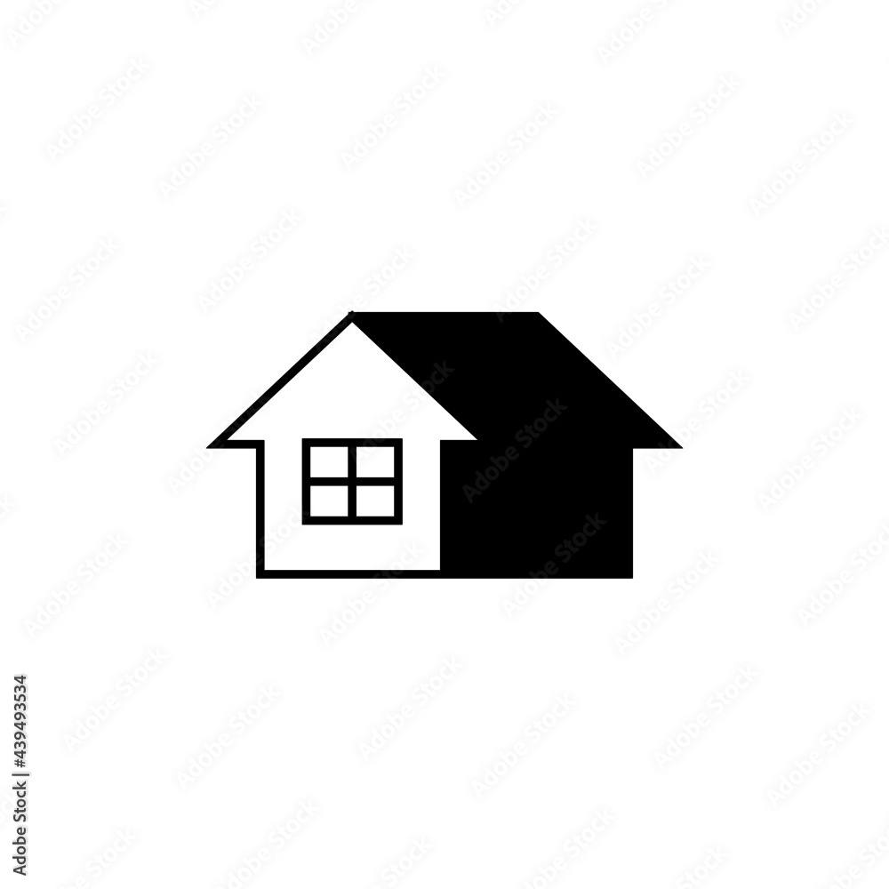 home, house icon in solid black flat shape glyph icon, isolated on white background home, house icon in solid black flat shape glyph icon, isolated on white background
