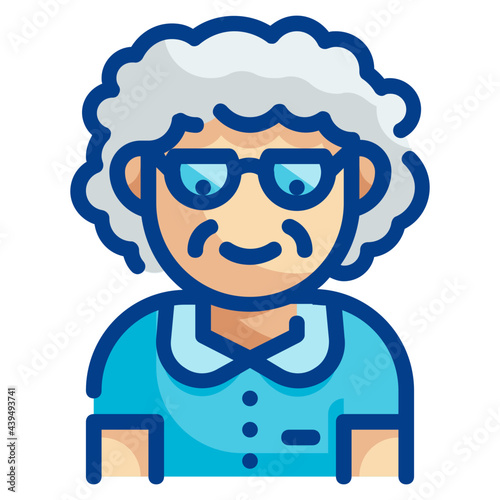 grandmother fill outline icon