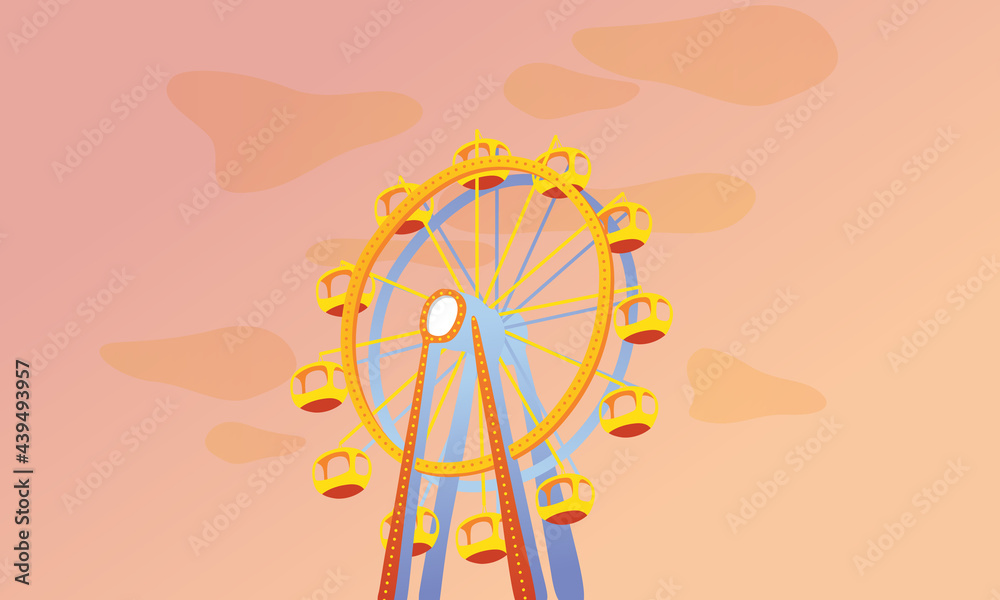 Φωτογραφία Carnival festival element for children and family summer in the day with orange