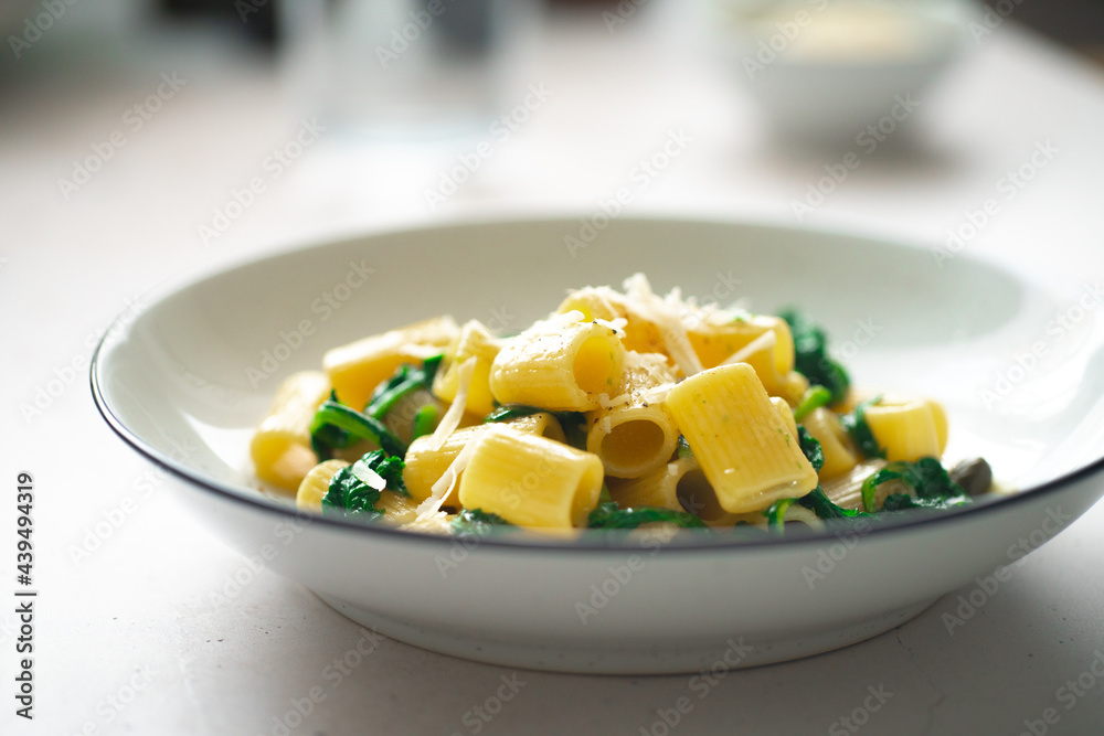 Pasta with turnip greens and parmigiano Pasta with turnip greens and parmigiano
