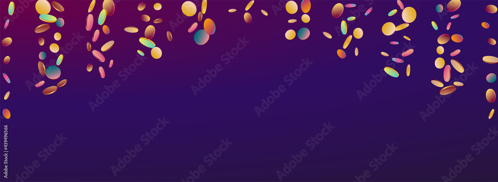 Holographic Dot Festival Panoramic Purple