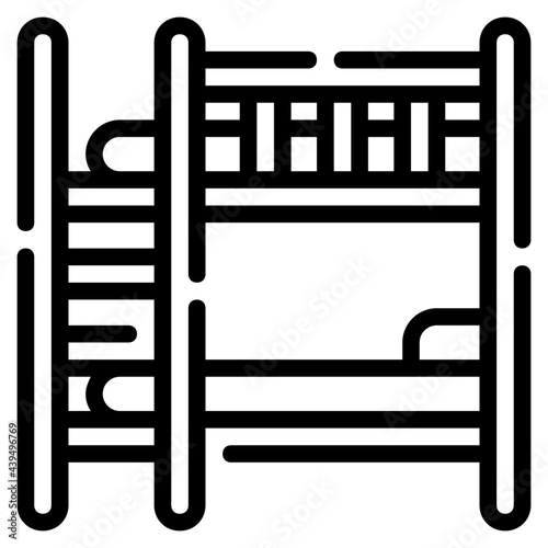 bunk outline icon