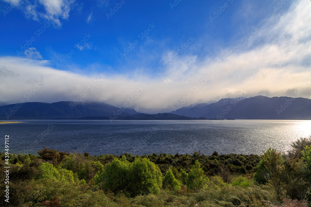 Lake Te Anau, the biggest lake in the South Island of New Zealand