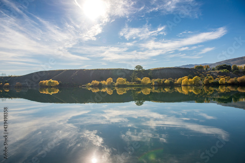 Autumn in Bannockburn Inlet, Central Otago, South Island, New Zealand photo