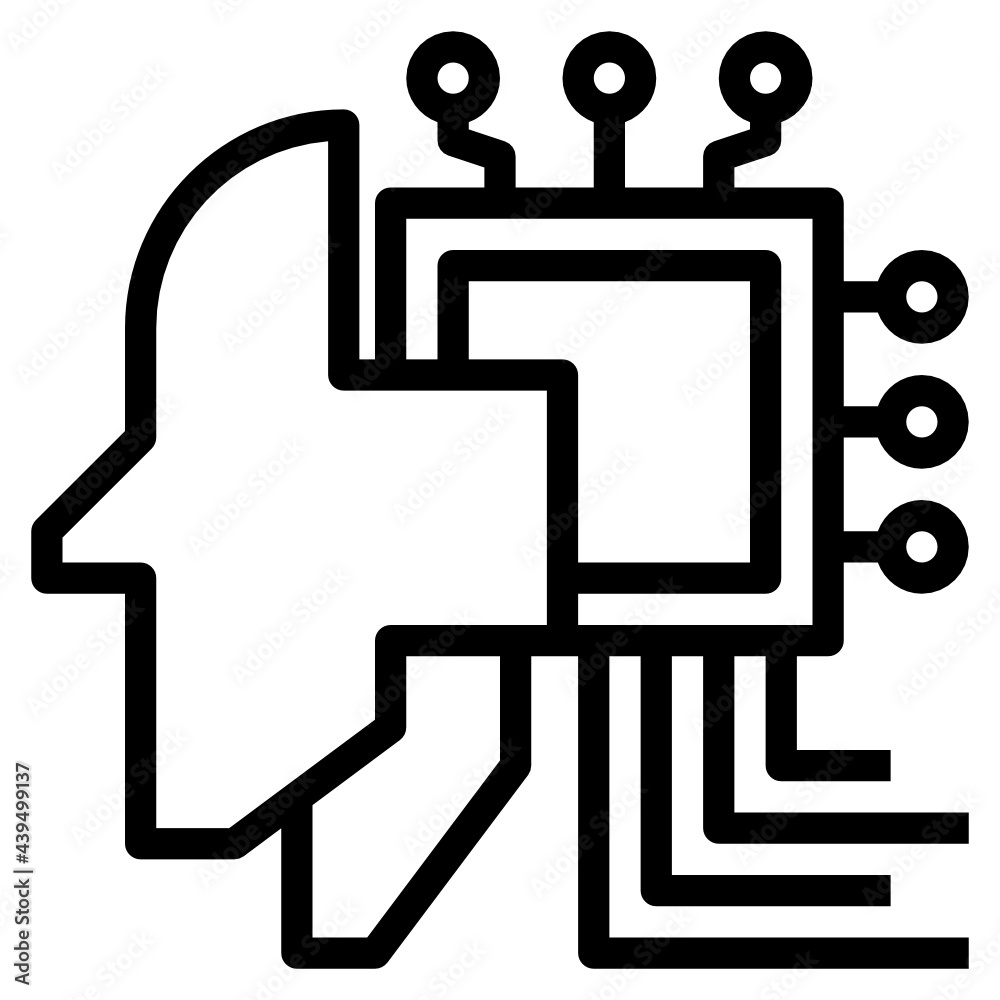 processor line icon processor line icon