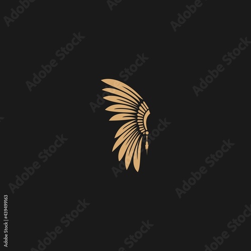 APACHE INDIAN HAIR, APACHE CULTURE, APACHE ETHNIC, INDIAN CULTURE, INDIAN ETHNIC LOGO ICON VECTOR