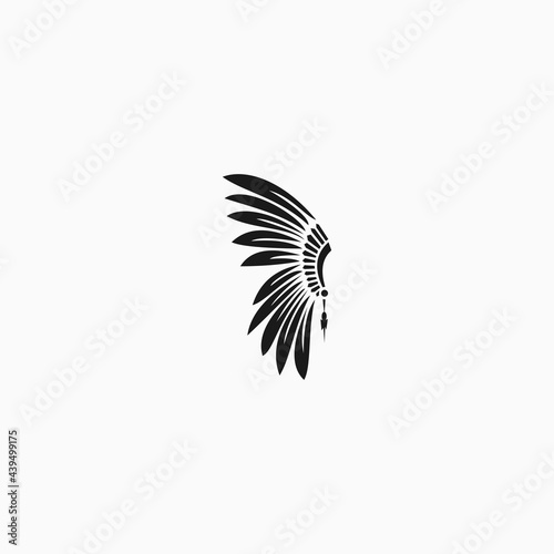 APACHE INDIAN HAIR, APACHE CULTURE, APACHE ETHNIC, INDIAN CULTURE, INDIAN ETHNIC LOGO ICON VECTOR